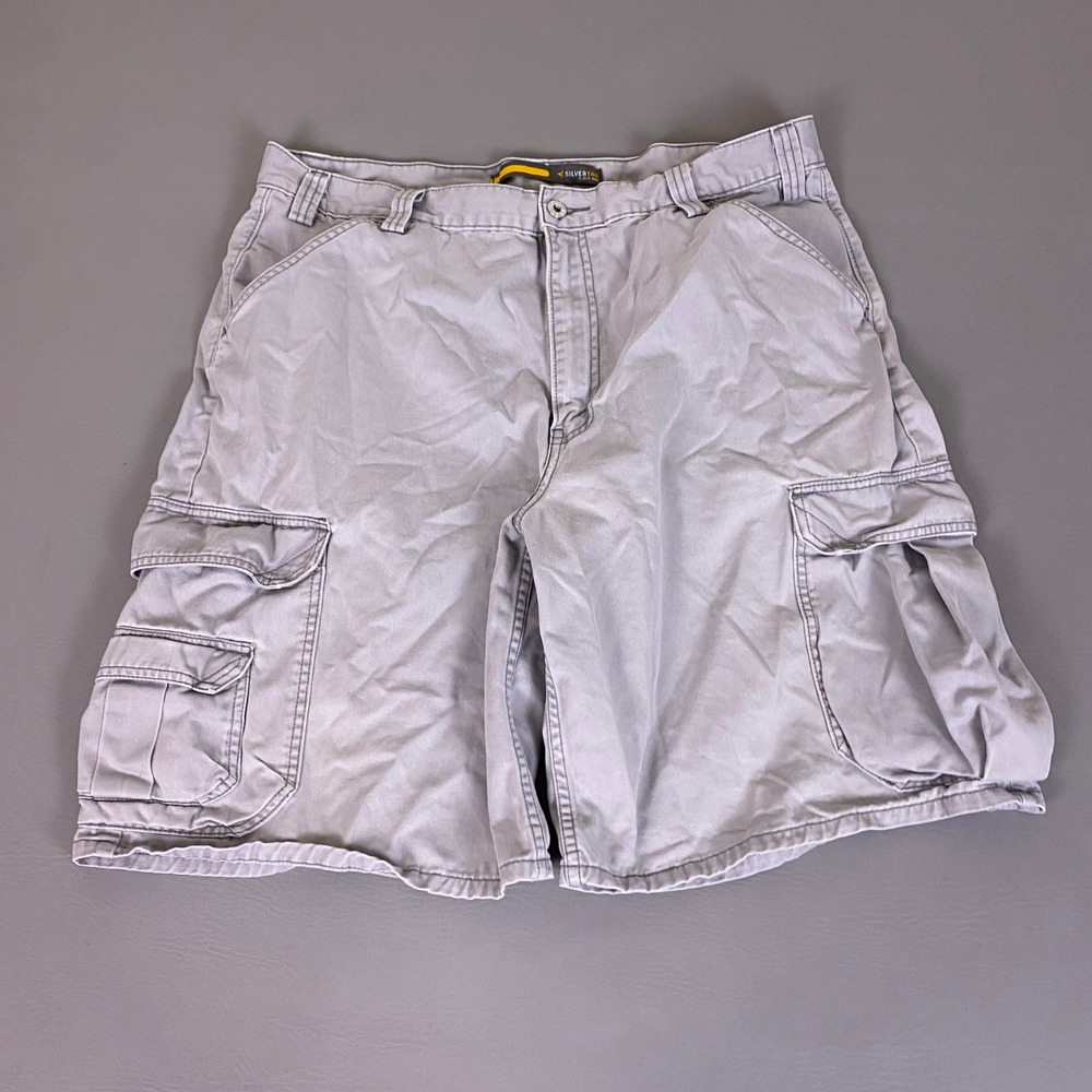 Levis SilverTab‎ Cargo Shorts Men's Size 36 Gray Cotton Relaxed Fit Utility Y2K